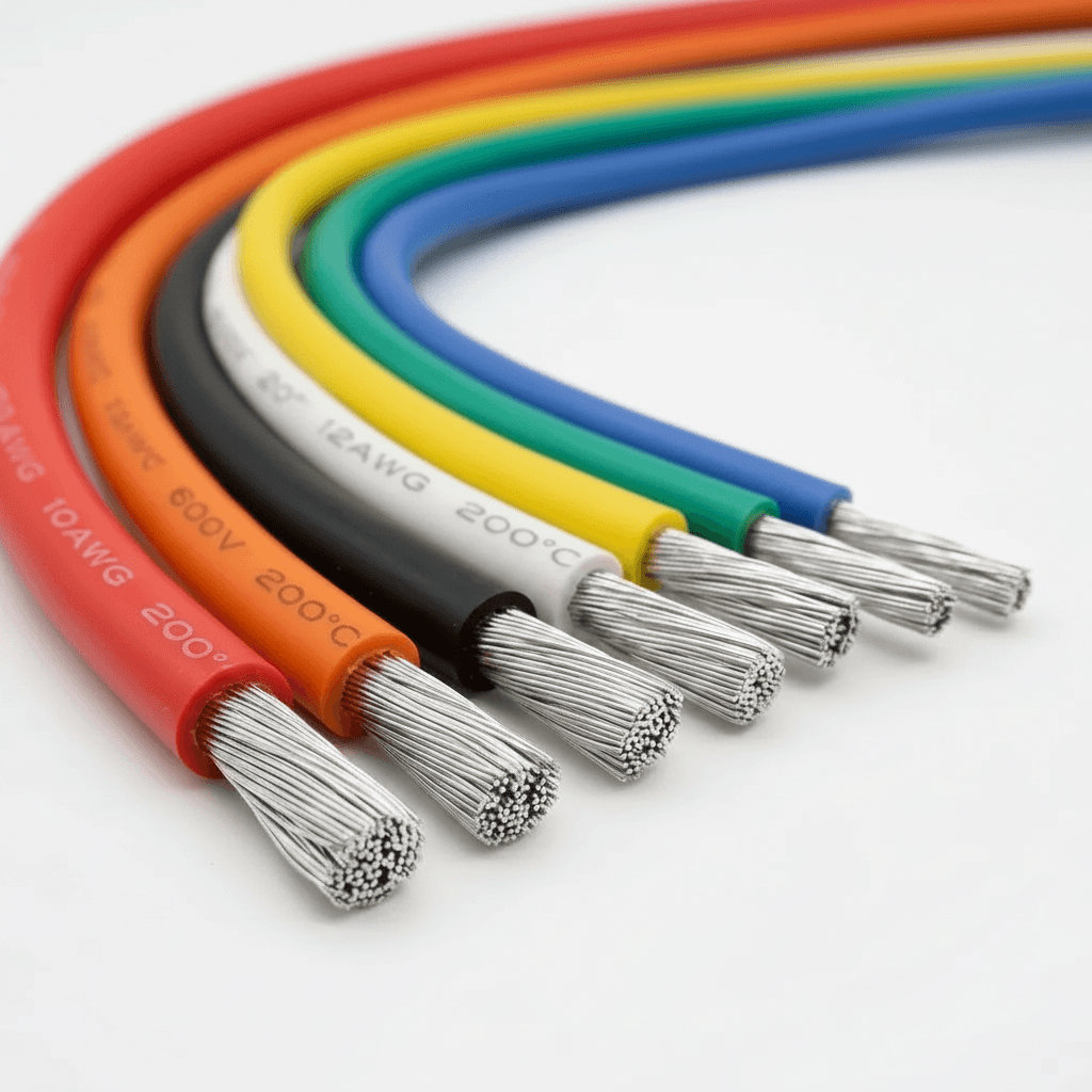 Câble électrique silicone multicolore 200°C haute température EletroFlex