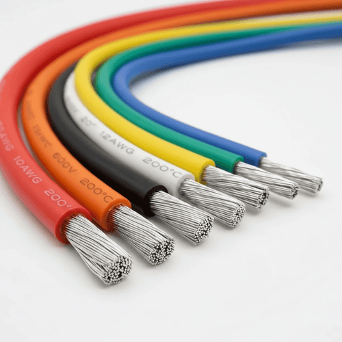 Câble électrique silicone multicolore 200°C haute température EletroFlex